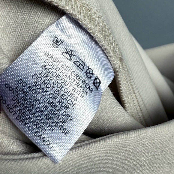 NWT MESHKI Katarina Wide Leg Suiting Pants Sand Size M High Rise Pleated - Picture 14 of 16